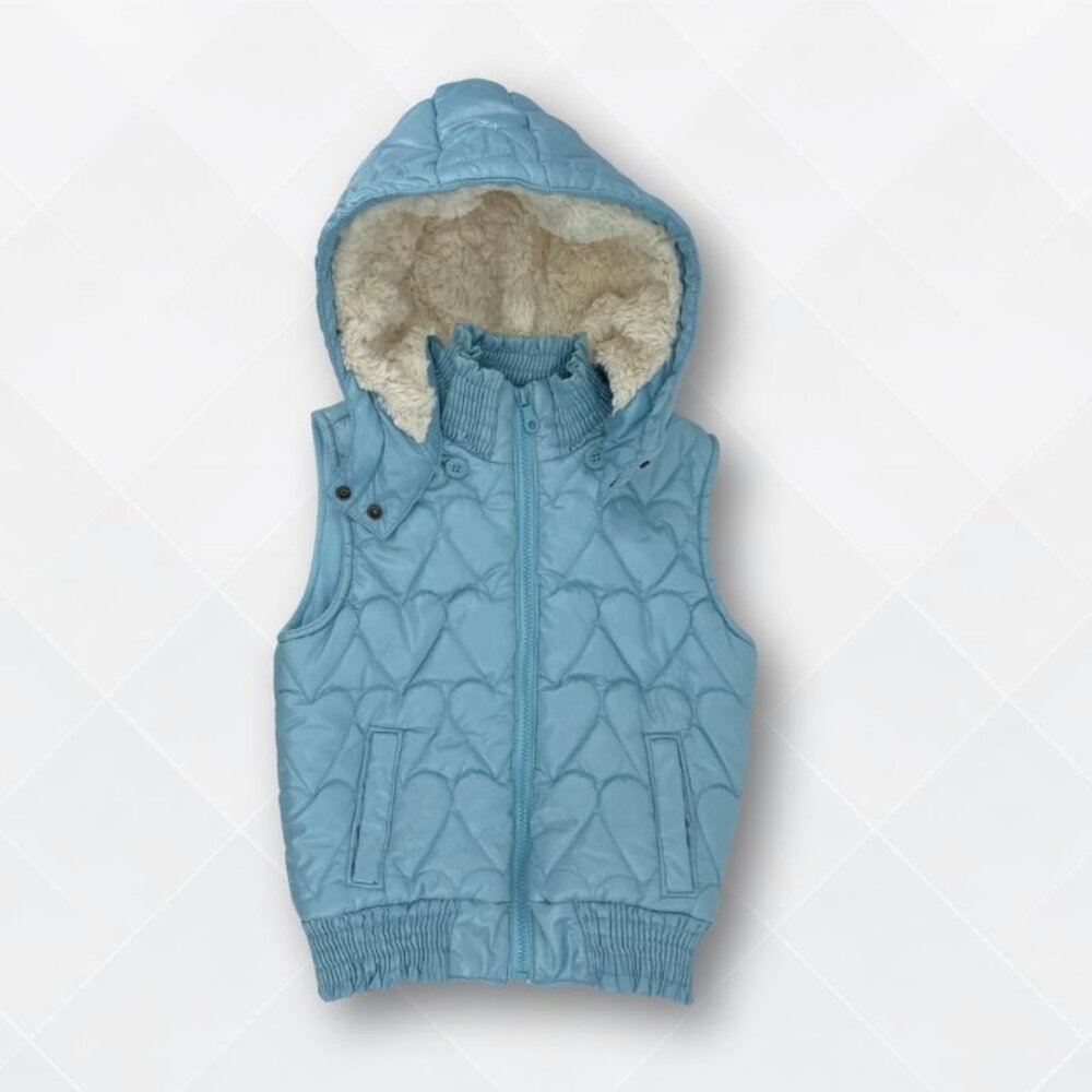 🩵 Old Navy Light Blue Puffer Vest – Kids Size M – Like New!